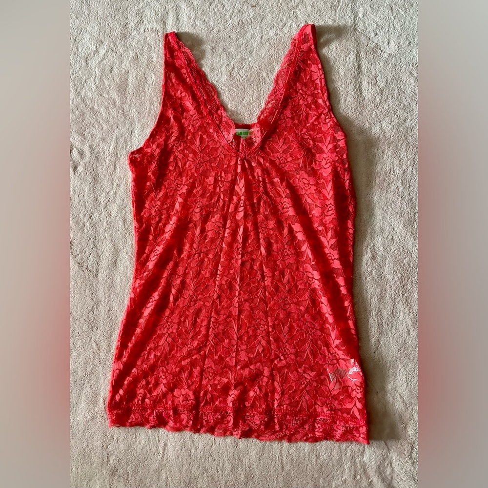 Dream Out Loud by Selena Gomez Orange Lace Tank Top